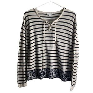 J Jill Boho Tie Sweater Size Small